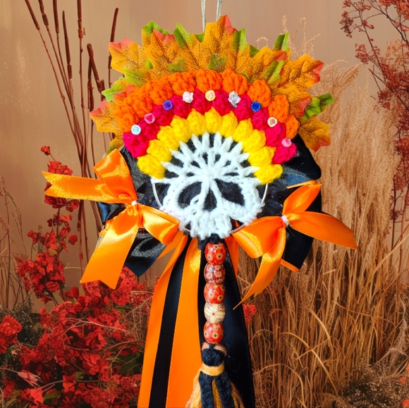 Hand Crafted Dia de los Muertos Door / Wall Decor - Picture 2 of 6